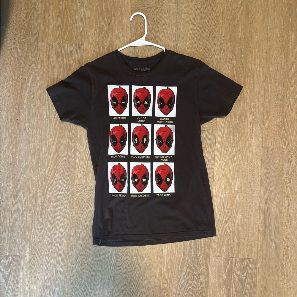 Marvel Black and Red Deadpool Kids T-Shirt